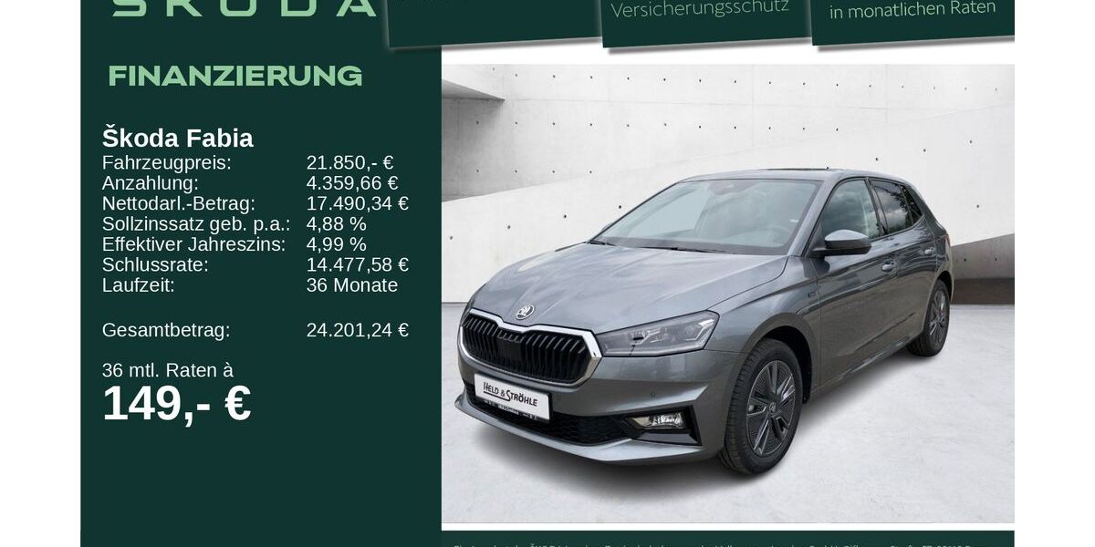 Skoda Fabia 1.001 km 21.850 &euro; Neu-Ulm 89231