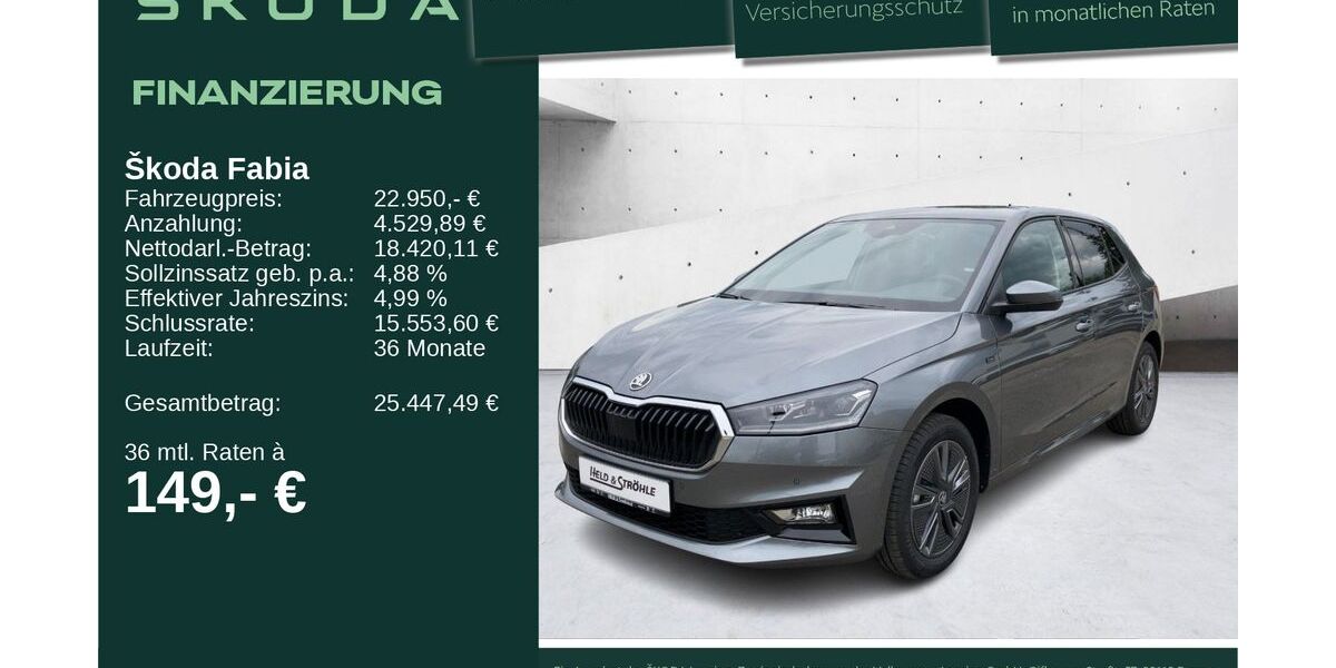 Skoda Fabia 1.001 km 22.350 &euro; Neu-Ulm 89231