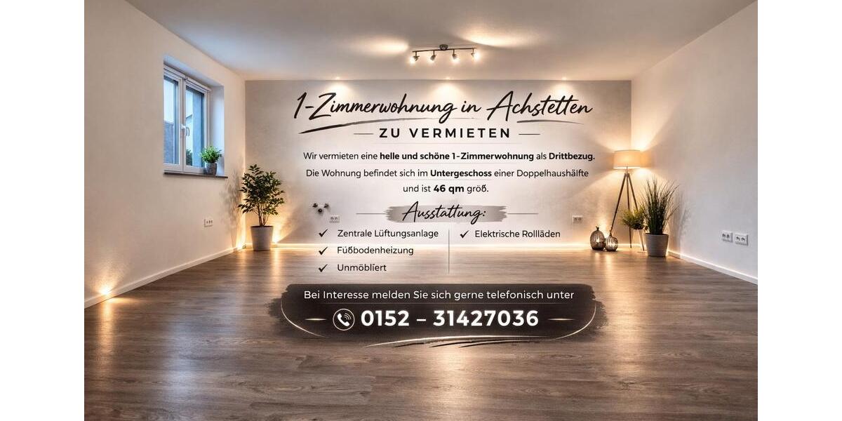 Etagenwohnung Laupheim - 1 Zimmer, 46 m&sup2;, 630&euro; | Angebot:25395872