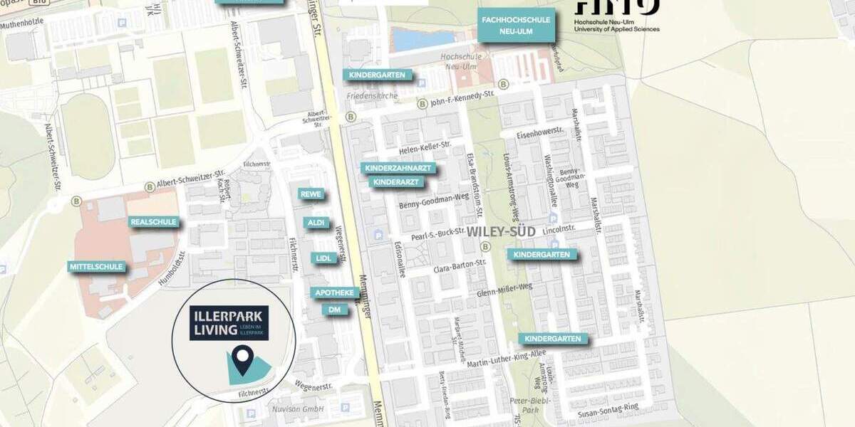 Etagenwohnung Neu-Ulm Ludwigsfeld - 2 Zimmer, 55 m&sup2;, 336.380&euro; | Angebot:25681537