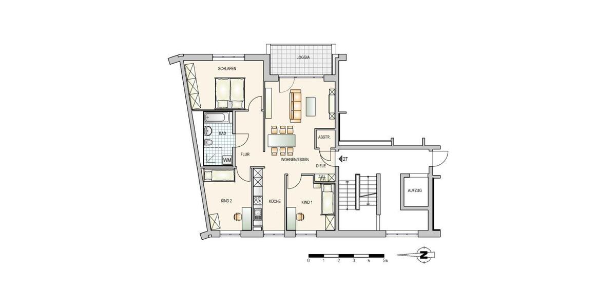 Etagenwohnung Ulm Söflingen - 4 Zimmer, 93 m&sup2;, 856&euro; | Angebot:26296402