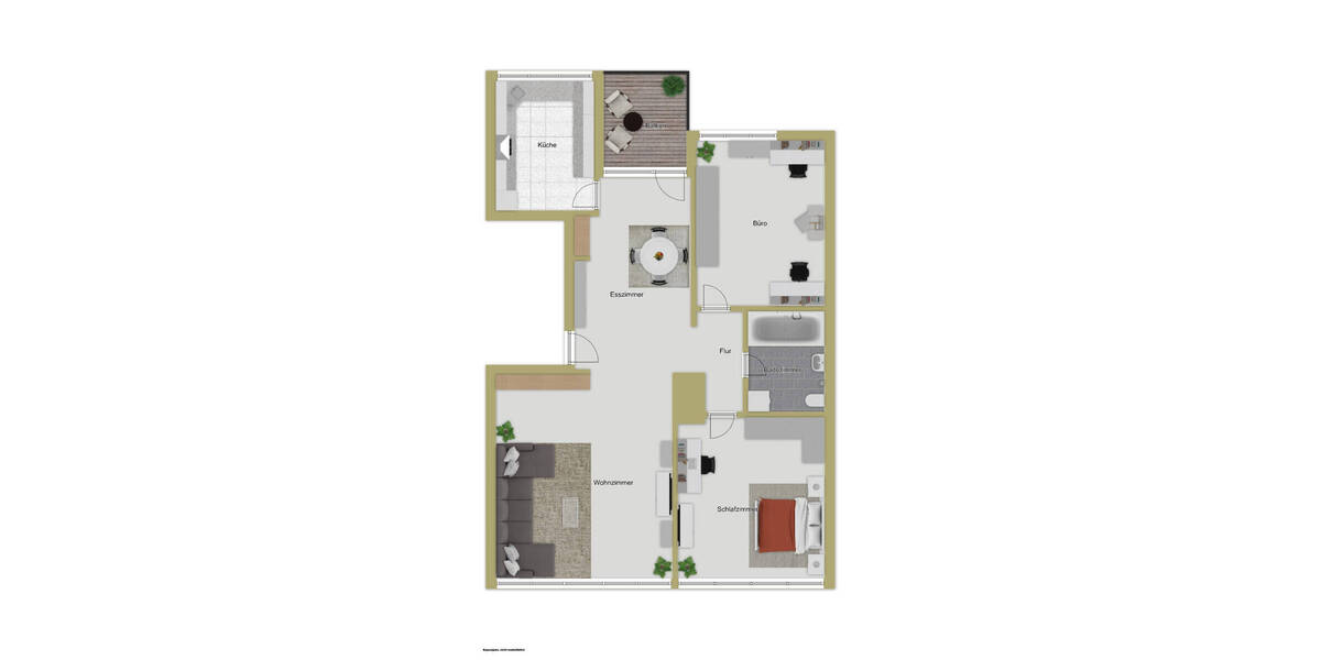 Etagenwohnung Neu-Ulm Stadtmitte - 3 Zimmer, 84 m&sup2;, 298.000&euro; | Angebot:26596212