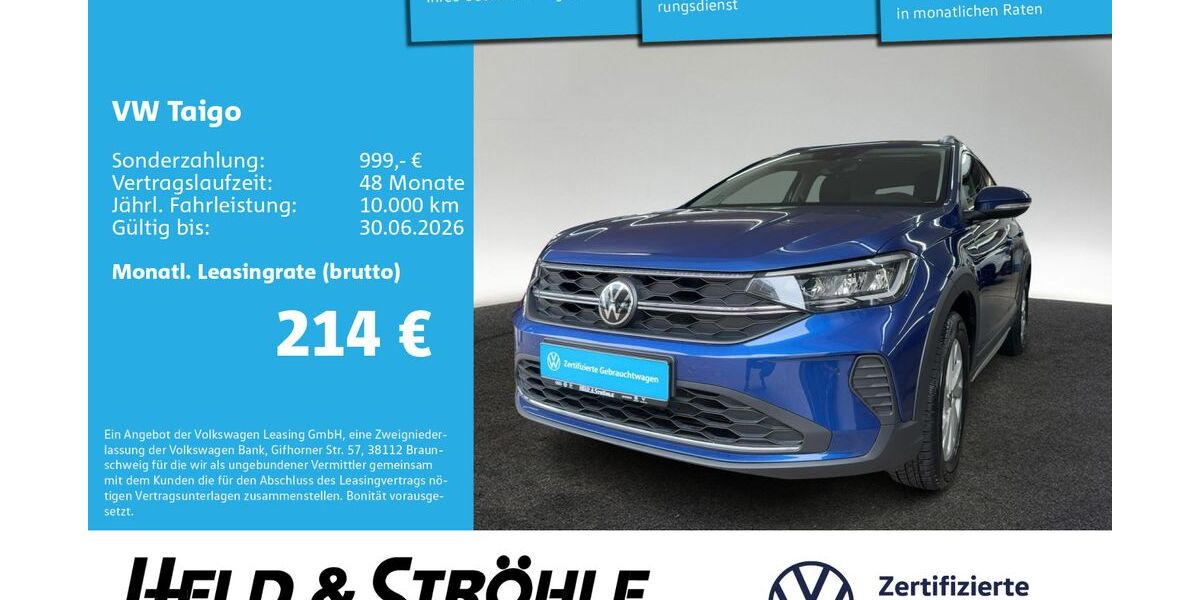 VW Taigo 7.717 km 21.290 &euro; Neu-Ulm 89231
