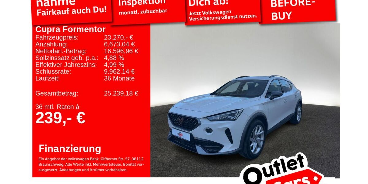 Cupra Formentor 59.997 km 23.270 &euro; Senden 89250