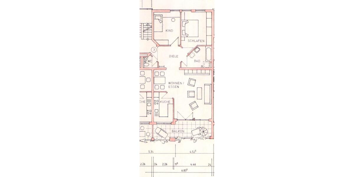 Etagenwohnung Neu-Ulm Burlafingen - 3 Zimmer, 87 m&sup2;, 350.000&euro; | Angebot:26317905
