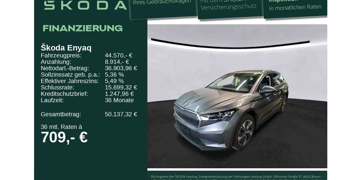 Skoda Enyaq 10.681 km 44.570 &euro; Neu-Ulm 89231