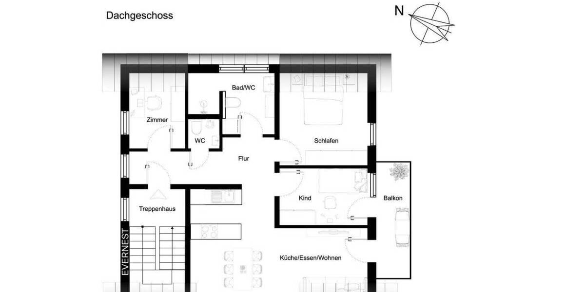 Etagenwohnung Erbach Bach - 4 Zimmer, 78 m&sup2;, 389.000&euro; | Angebot:26892932