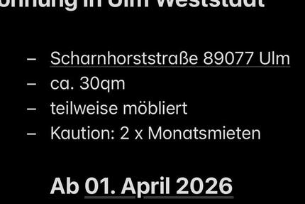 Wohnung Ulm Söflingen - 2.5 Zimmer, 30 m&sup2;, 1.200&euro; | Angebot:25208342