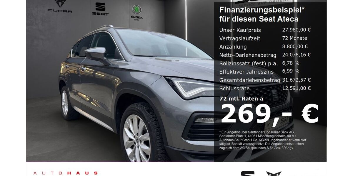 Seat Ateca 48.380 km 27.980 &euro; Ulm 89077