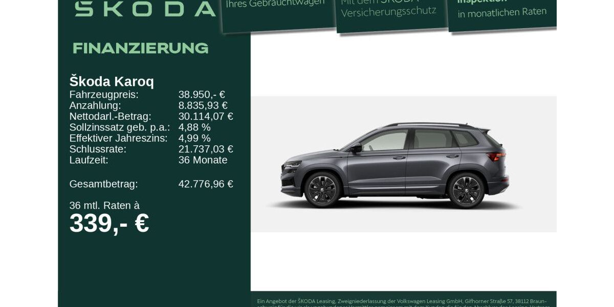 Skoda Karoq 7.750 km 37.490 &euro; Neu-Ulm 89231