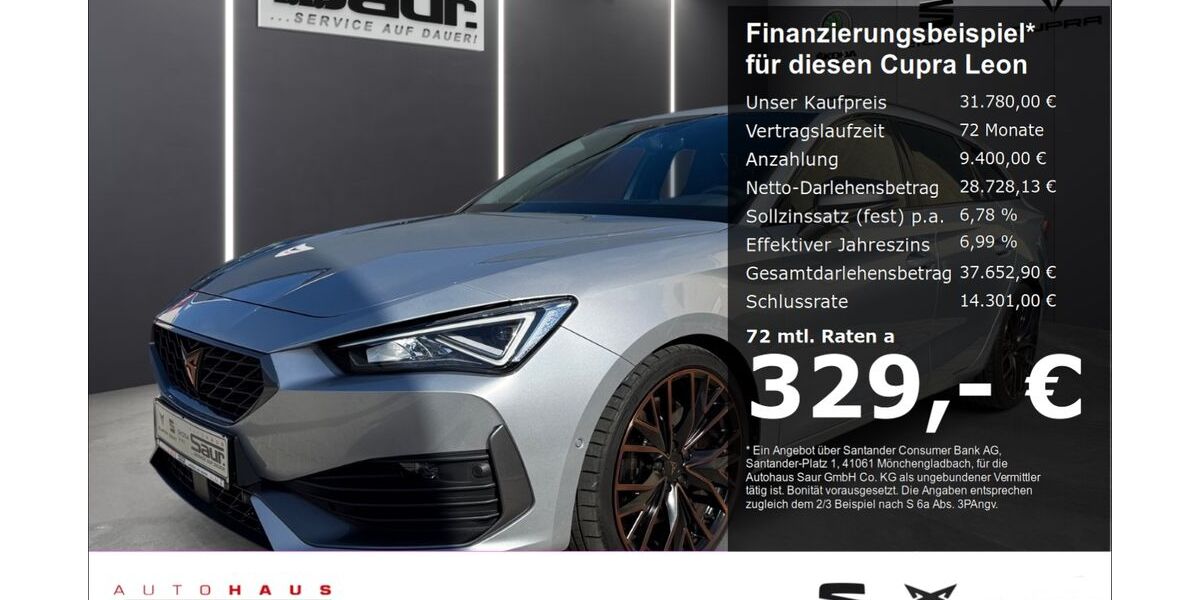 Cupra Leon 33.420 km 31.780 € Ulm 89077