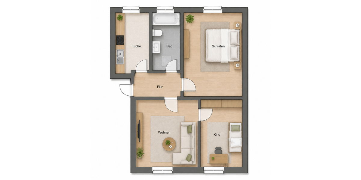 3-Zimmer-Wohnung in Ulm-Söflingen – Ideal für Kapitalanleger - Erdgeschoßwohnung Ulm Söflingen | Angebot:26904915