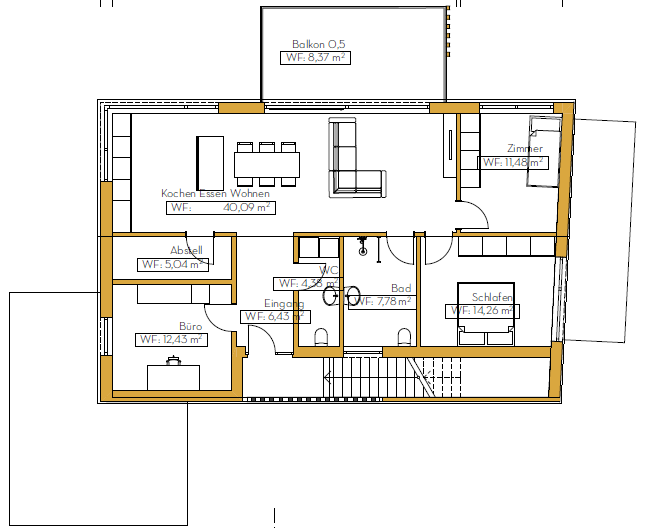 Etagenwohnung Blaustein Ehrenstein - 4 Zimmer, 110 m&sup2;, 1.999&euro; | Angebot:26128224