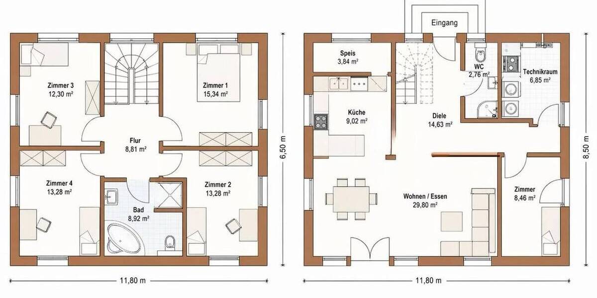 Einfamilienhaus Illertissen Tiefenbach - 6 Zimmer, 150 m&sup2;, 629.000&euro; | Angebot:26188303