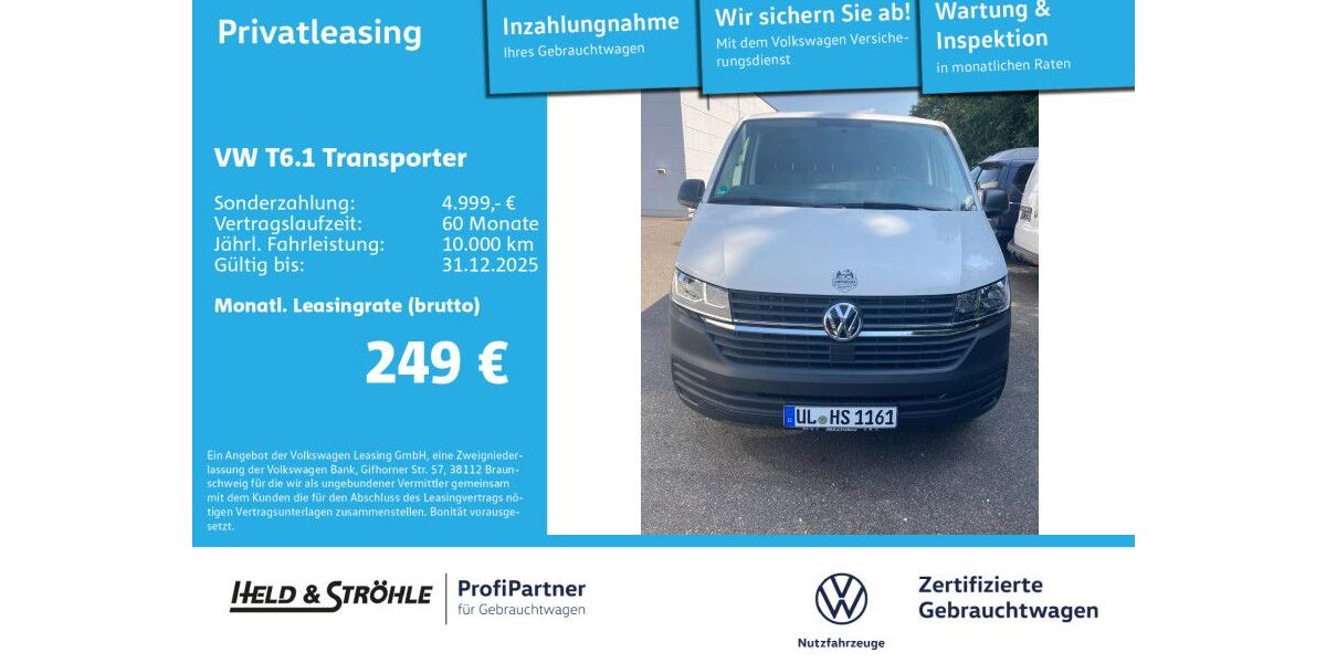 VW T6 Transporter 3.001 km 32.750 &euro; Ulm 89079