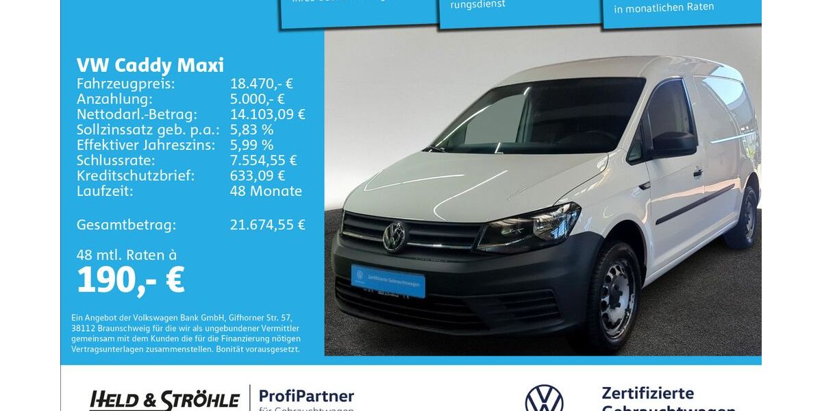 VW Caddy Maxi 59.994 km 17.970 &euro; Ulm 89079
