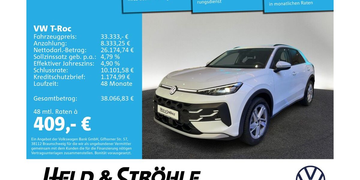 VW T-Roc 1.001 km 33.333 &euro; Ulm 89077