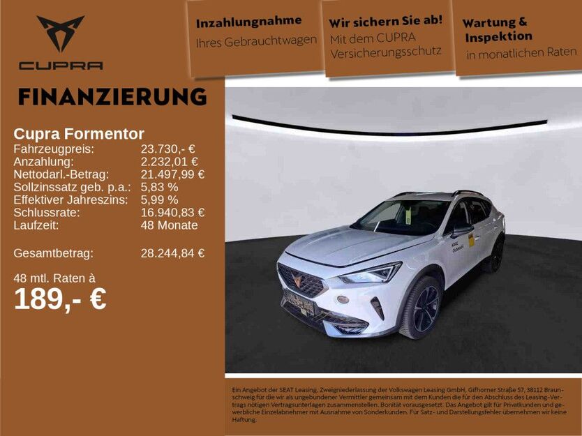 Cupra Formentor 29.835 km 23.730 € Neu-Ulm 89231