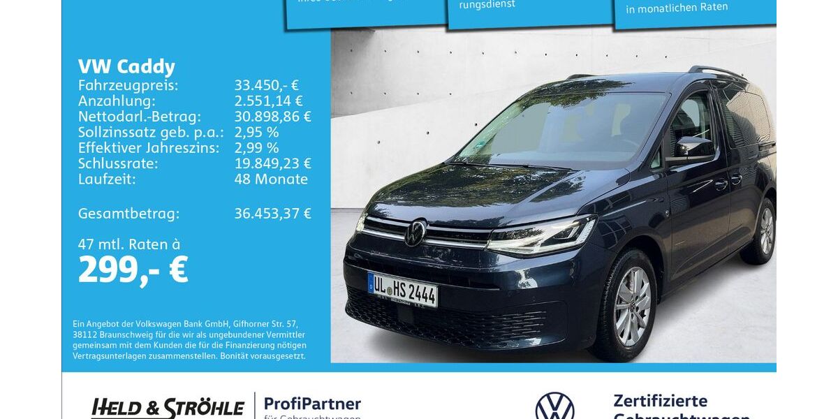 VW Caddy 13.001 km 31.950 &euro; Ulm 89079
