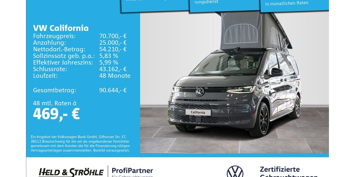 VW T7 California 17.001 km 59.450 &euro; Ulm 89079