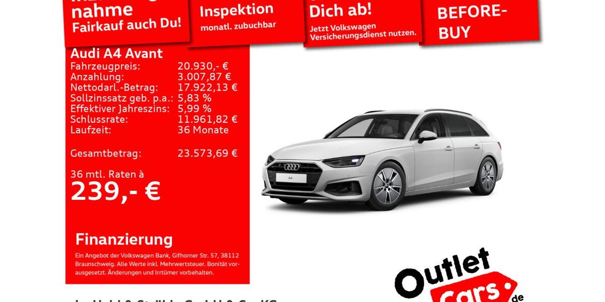 Audi A4 76.859 km 20.930 &euro; Senden 89250