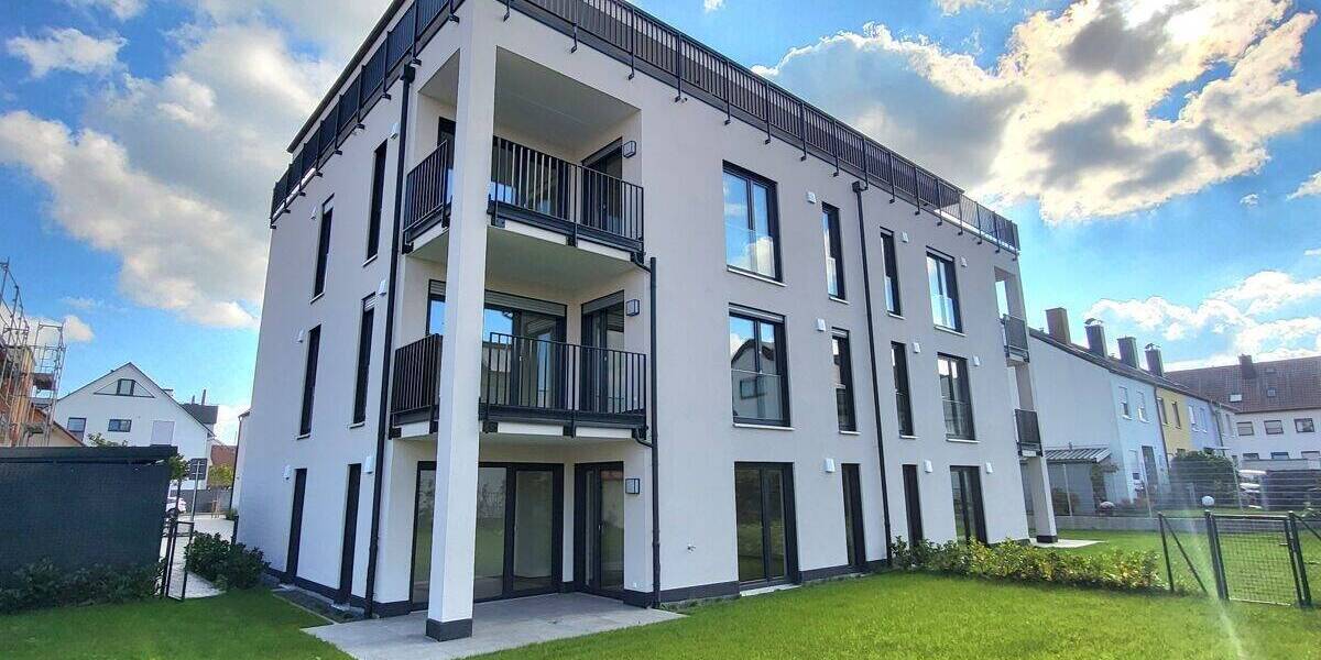 +++NU-Burlafingen, 3-Zi.-Mietwohnung, 89,51 m² Wfl., EG, großer Garten, Küche, 2 TG-Stpl.+++ 3 zimmer