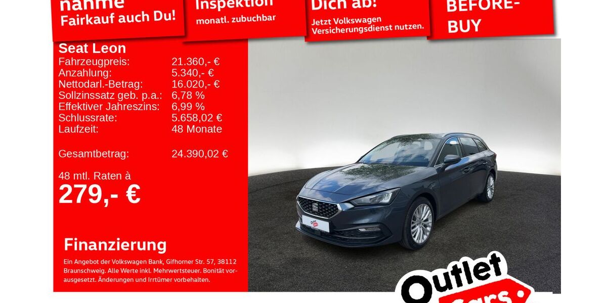 Seat Leon 53.061 km 21.360 &euro; Senden 89250