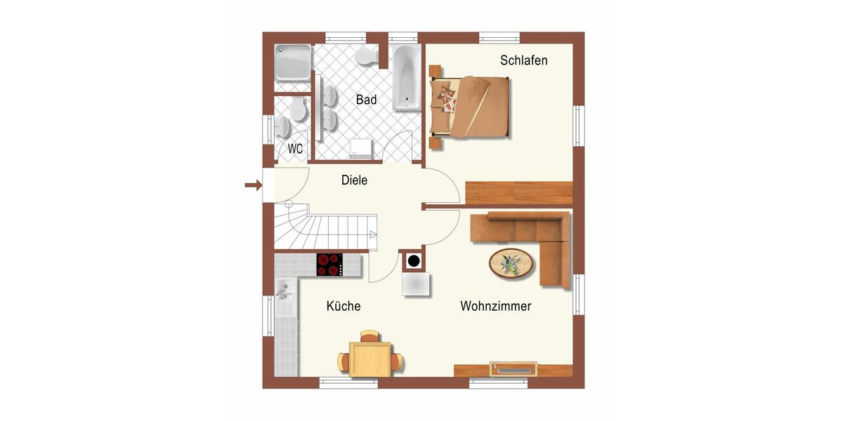 Einfamilienhaus Achstetten - 4.5 Zimmer, 100 m&sup2;, 1.350&euro; | Angebot:26146373