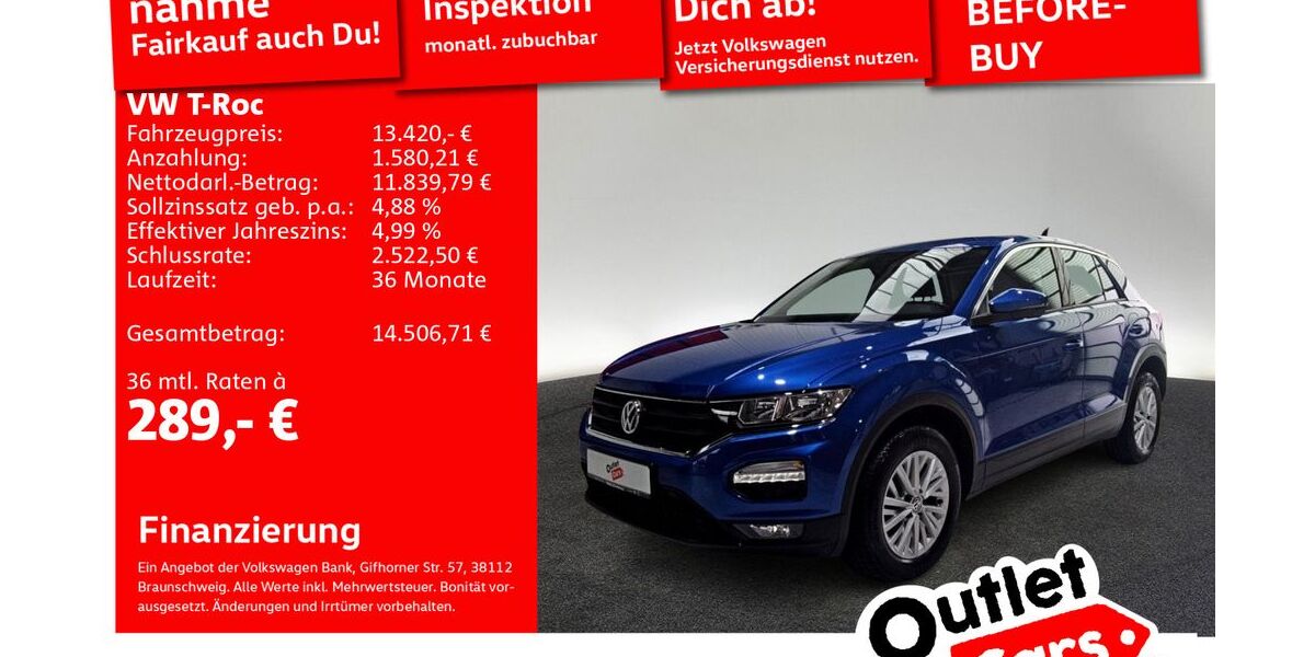 VW T-Roc 67.673 km 13.420 € Senden 89250