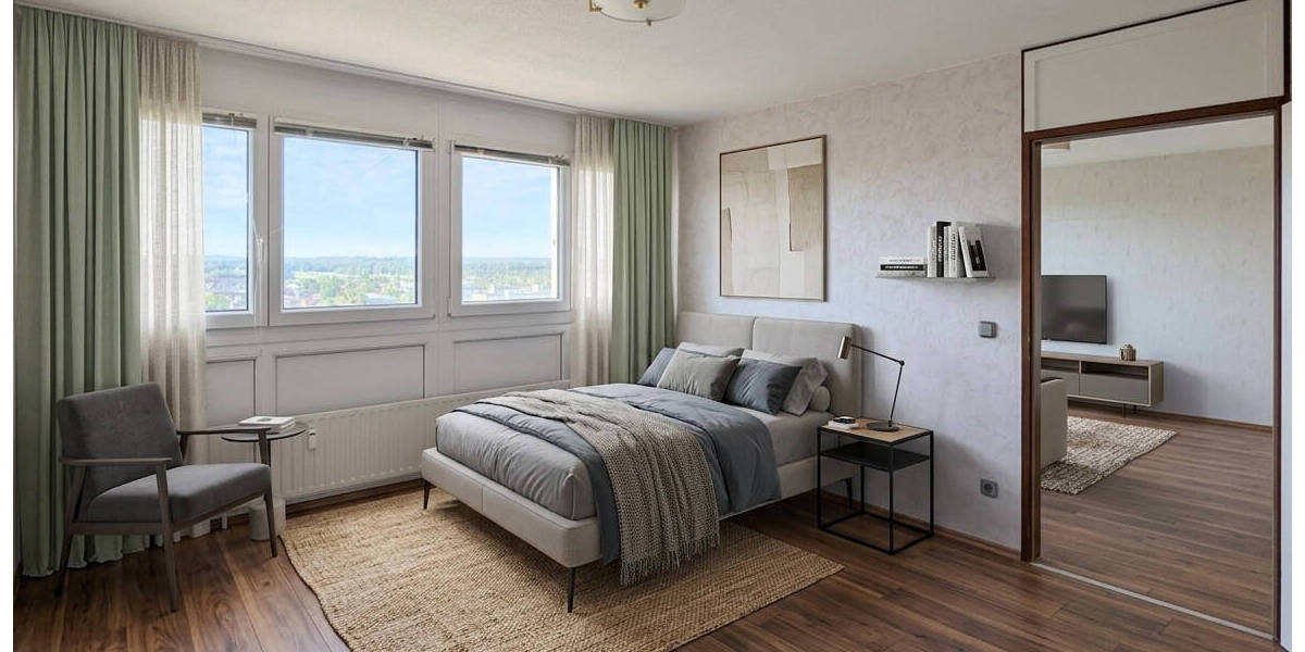 Etagenwohnung Neu-Ulm Ludwigsfeld - 3 Zimmer, 86 m&sup2;, 218.000&euro; | Angebot:26686180