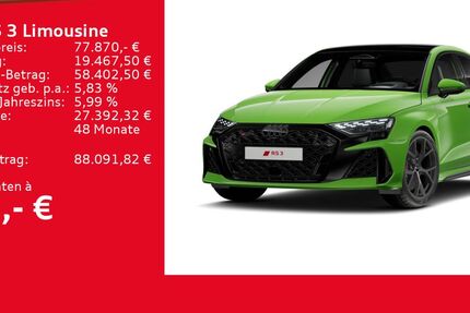 Audi RS3 4.500 km 74.870 &euro; Ulm 89073