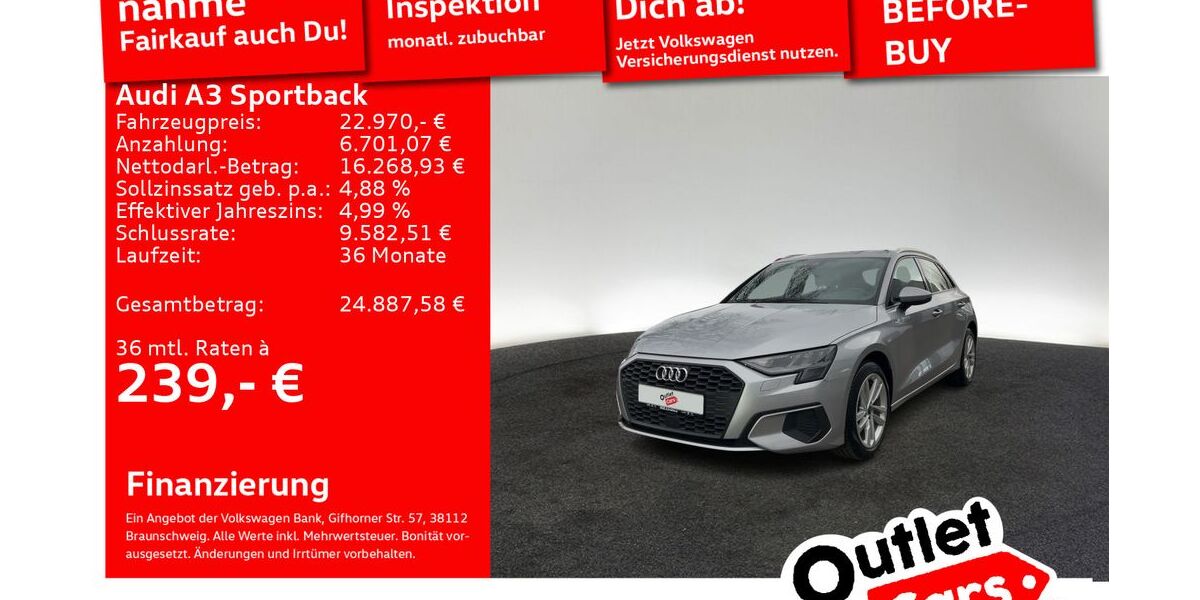 Audi A3 52.087 km 22.660 &euro; Senden 89250