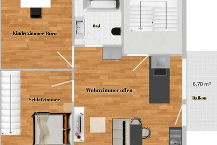 Wohnung Ulm Donautal - 3 Zimmer, 55 m&sup2;, 600&euro; | Angebot:27612632