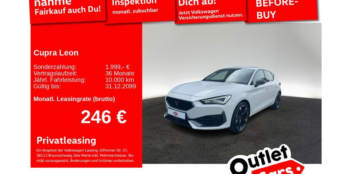 Cupra Leon 45.287 km 21.920 &euro; Senden 89250