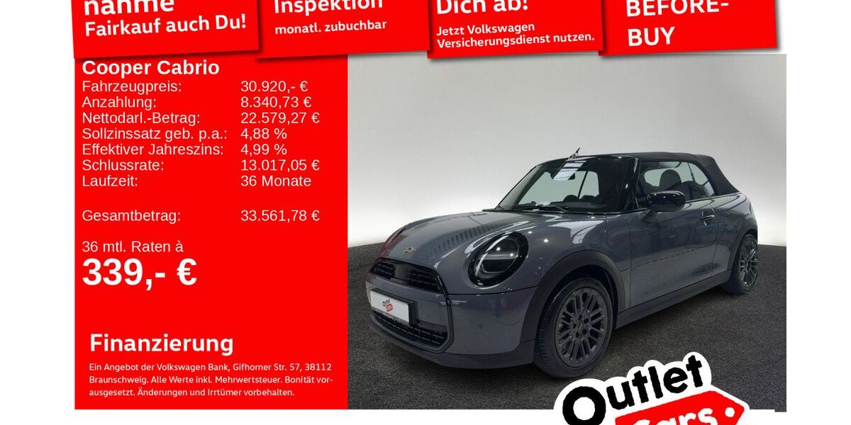 Mini Cooper Cabrio 3.254 km 30.920 &euro; Senden 89250