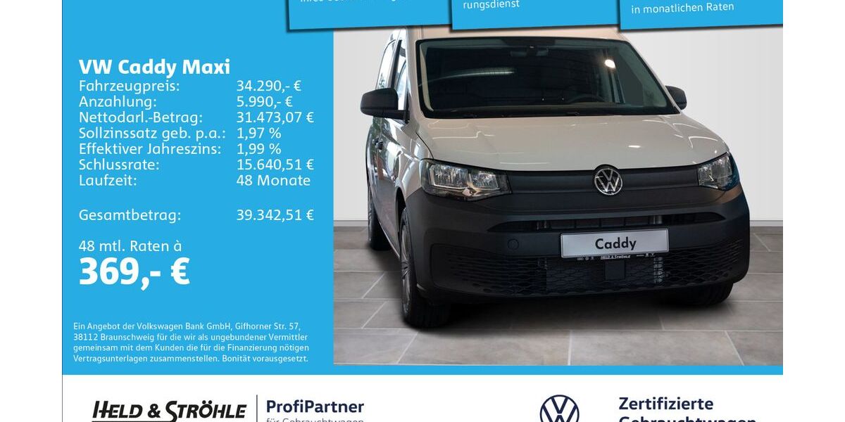 VW Caddy Maxi 2.001 km 31.750 &euro; Neu-Ulm 89231