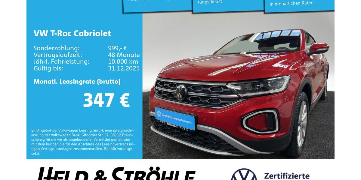 VW T-Roc 4.955 km 30.420 &euro; Neu-Ulm 89231