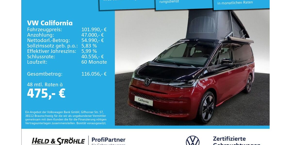 VW T7 California 6.001 km 91.450 &euro; Ulm 89079