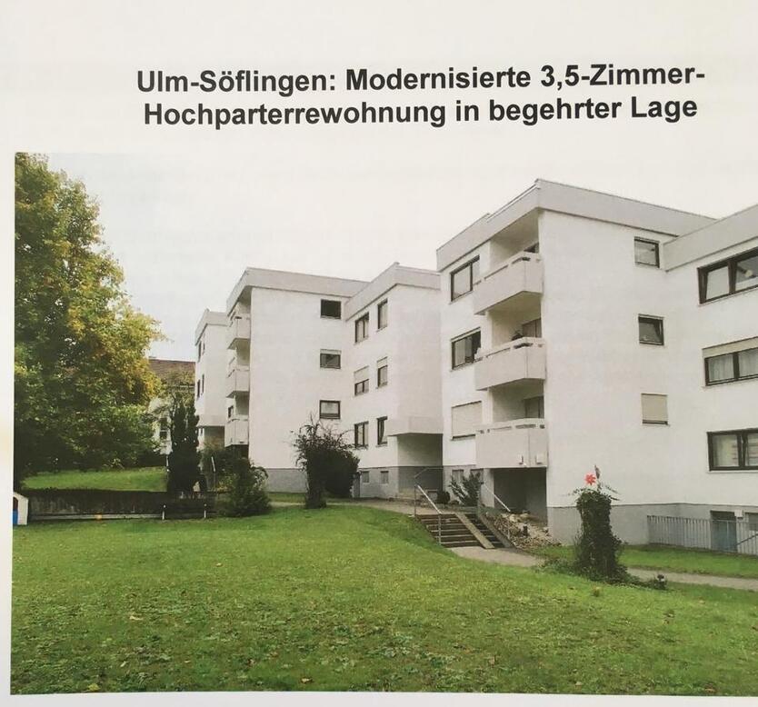 3,5 Zimmer Wohnung Söflingen mit TG