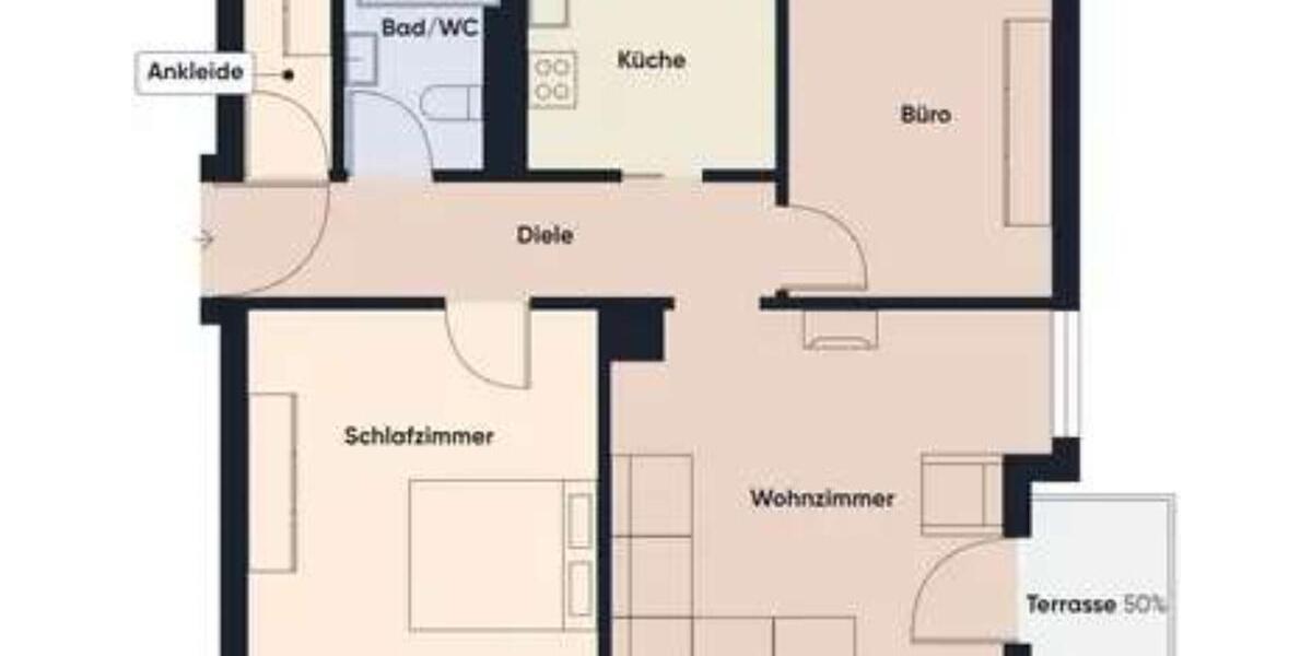 3-Zimmer EG Wohnung mit Küche , Garage und Terrasse 3 zimmer