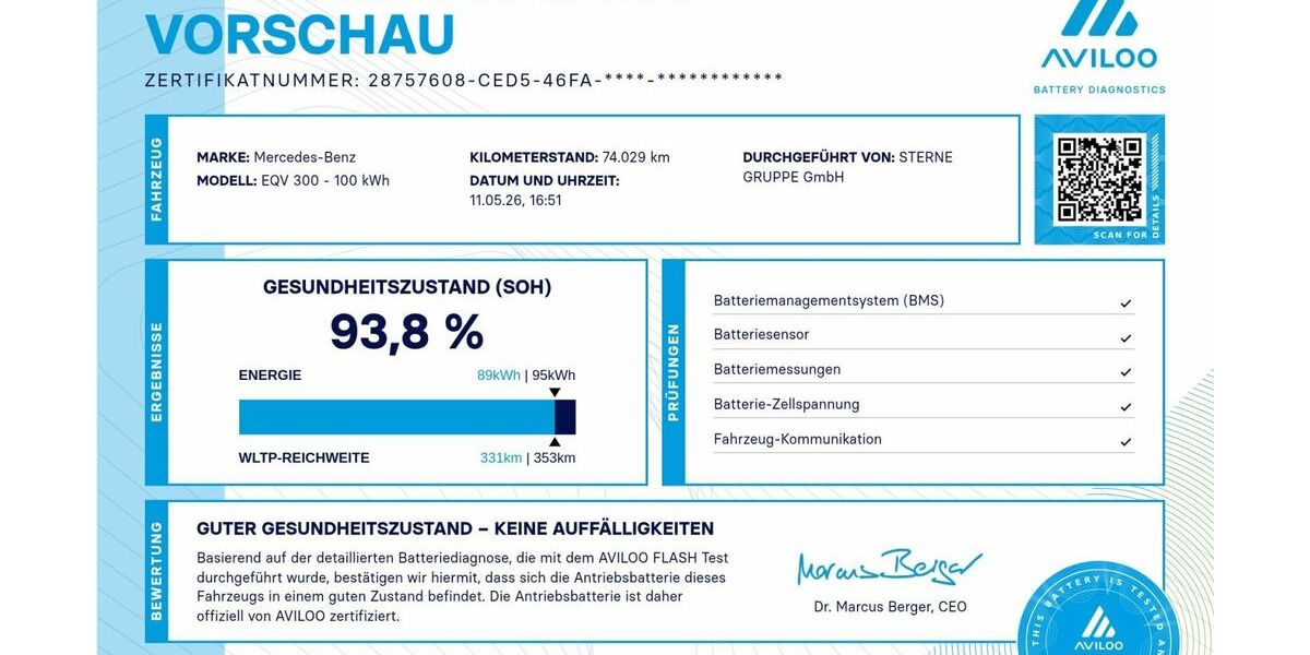 Mercedes-Benz EQV 74.047 km 42.850 &euro; Neu-Ulm 89231
