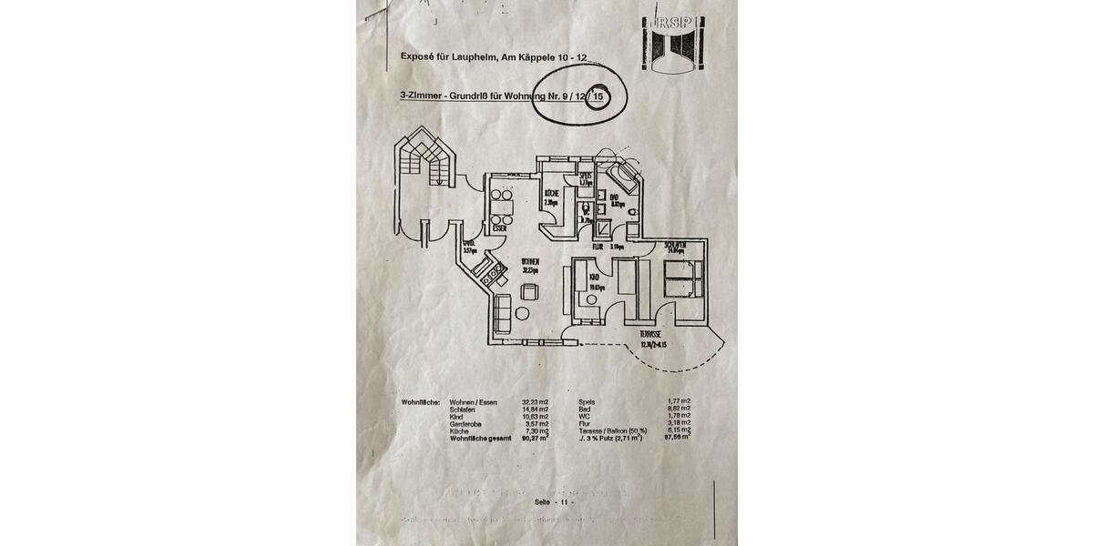 Etagenwohnung Laupheim - 3.5 Zimmer, 88 m&sup2;, 370.000&euro; | Angebot:25921108