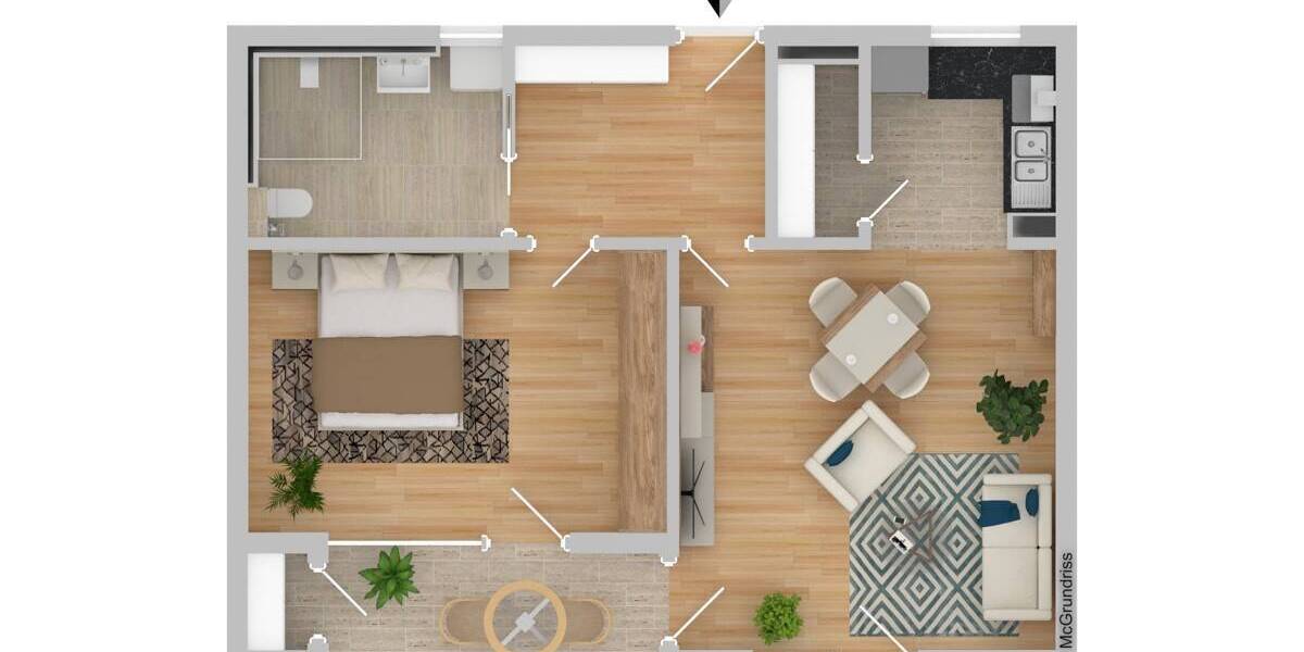 Etagenwohnung Altenstadt a. d. Iller Illereichen - 2 Zimmer, 64 m&sup2;, 660&euro; | Angebot:26779286