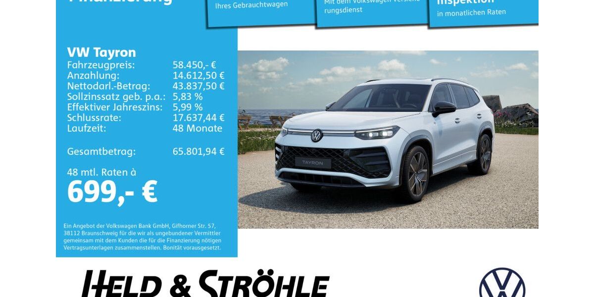 VW Tayron 2.001 km 58.450 &euro; Neu-Ulm 89231