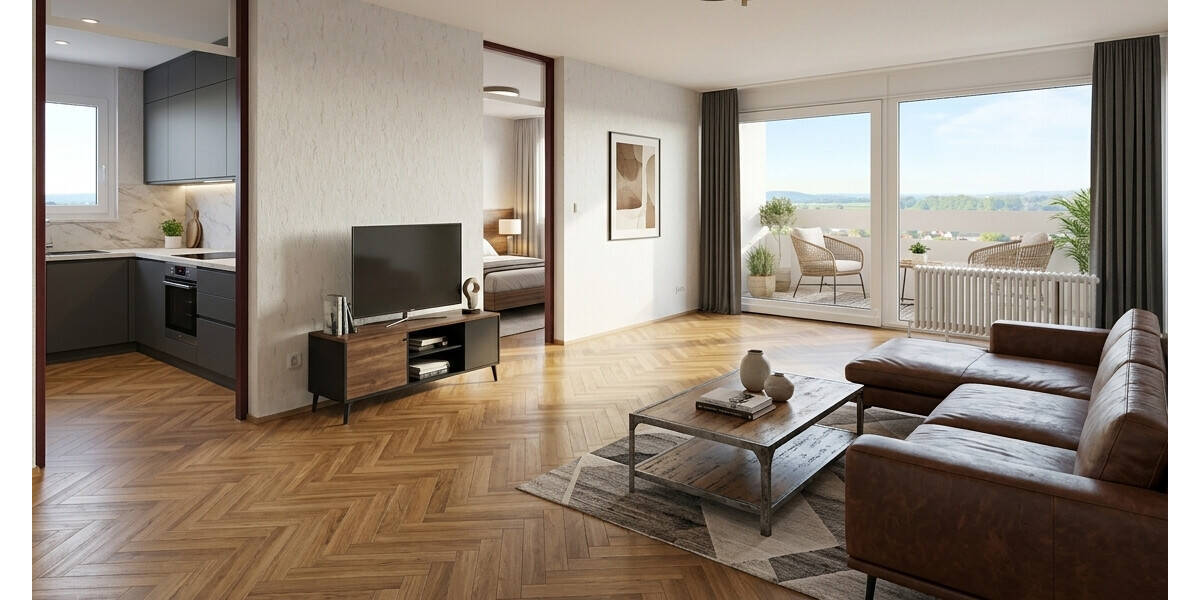 Etagenwohnung Neu-Ulm Ludwigsfeld - 3 Zimmer, 86 m&sup2;, 218.000&euro; | Angebot:26686180