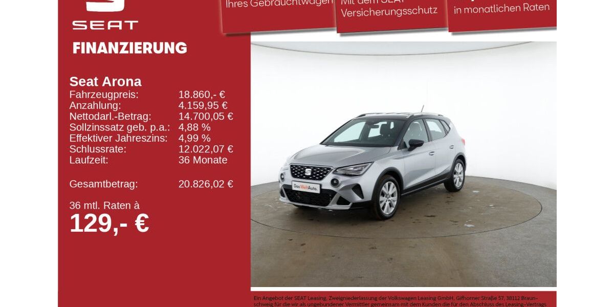 Seat Arona 21.448 km 18.860 &euro; Neu-Ulm 89231