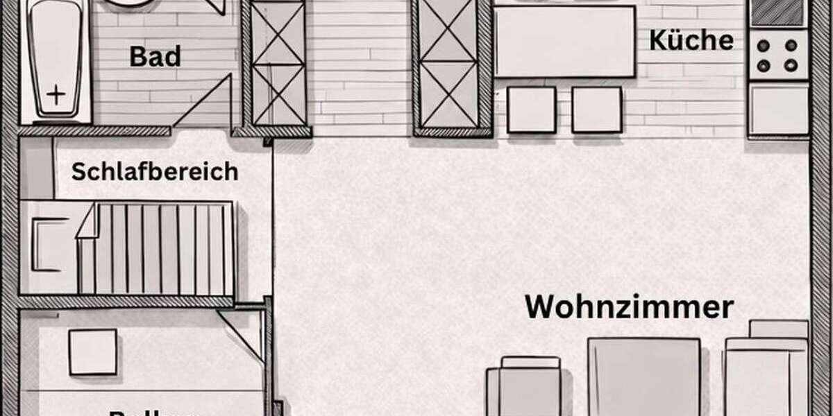 Etagenwohnung Neu-Ulm Ulm - 1.5 Zimmer, 47 m&sup2;, 130.000&euro; | Angebot:27100951