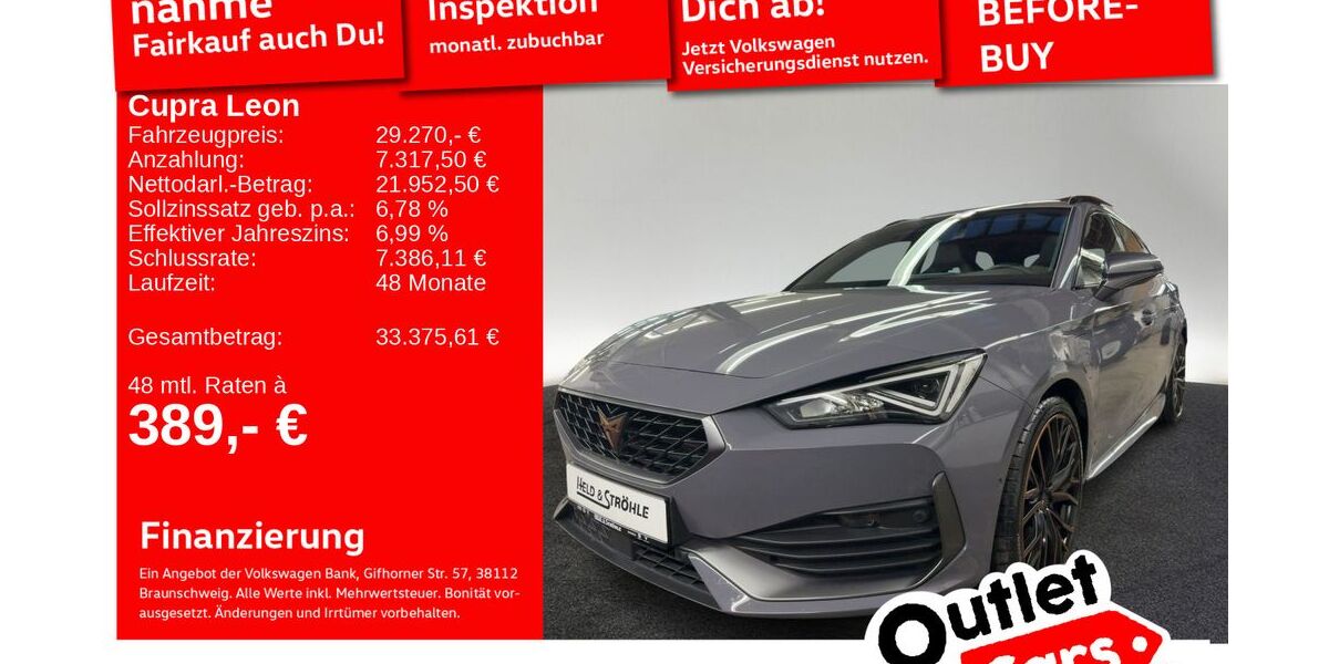 Cupra Leon 42.936 km 29.270 &euro; Senden 89250