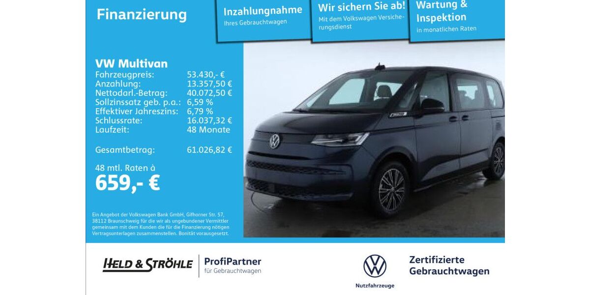 VW T7 Multivan 25.772 km 52.860 &euro; Ulm 89079