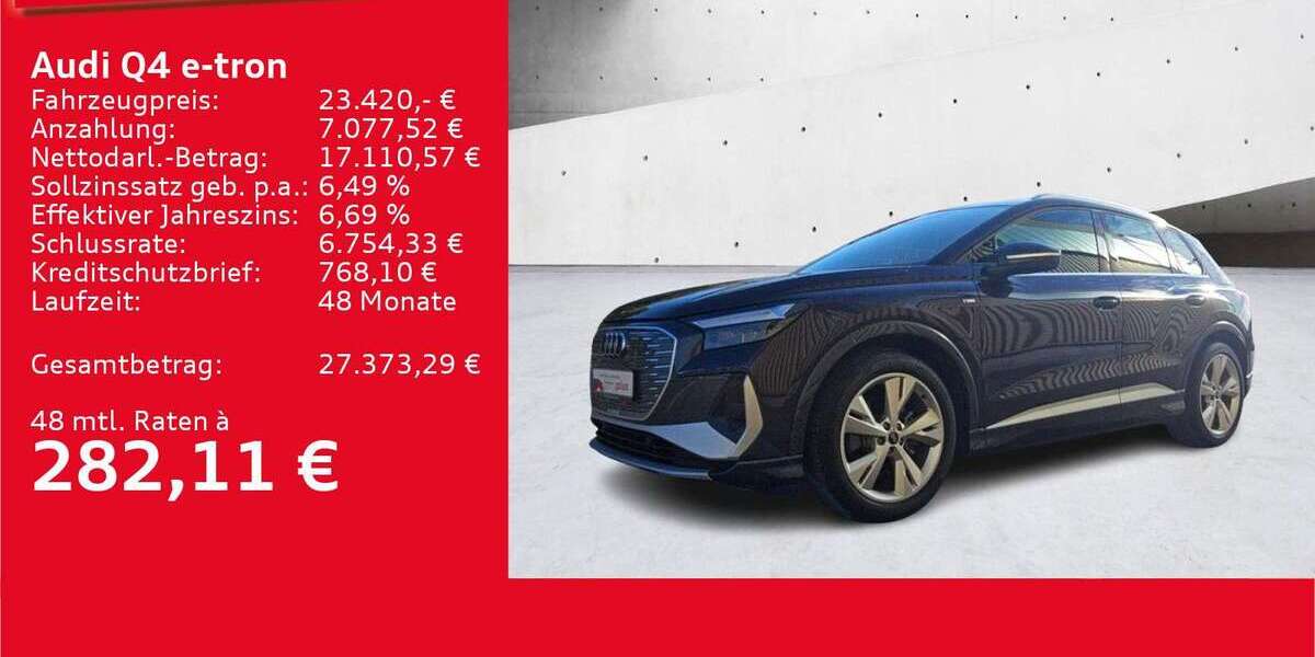 Audi Q4 e-tron 31.159 km 23.420 € Ulm 89073